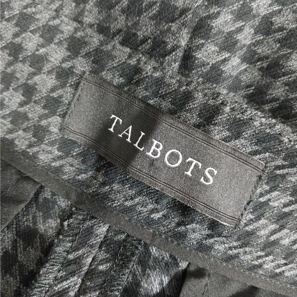 NWOT! TALBOTS! BLACK & GRAY HOUNDSTOOTH, BUTTON ANKLE DETAIL PANTS, SLACKS!SZ 12 - Picture 9 of 12